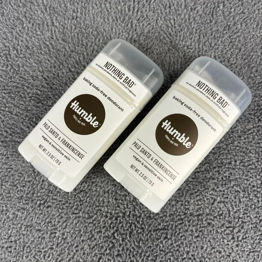 2x Humble Deodorant Palo Santo Frankincense Vegan sensitive skin 2.5 oz